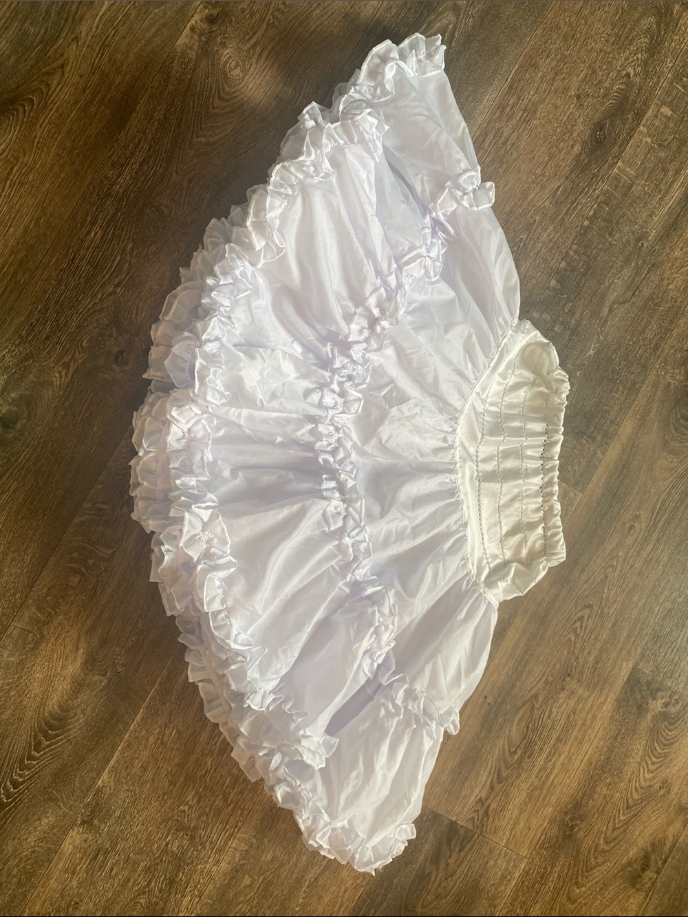 White Ruffled Petticoat Slip